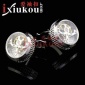 爱袖扣ixiukou银色2线陀飞轮可转动手表机芯袖钉cufflinks/801033
